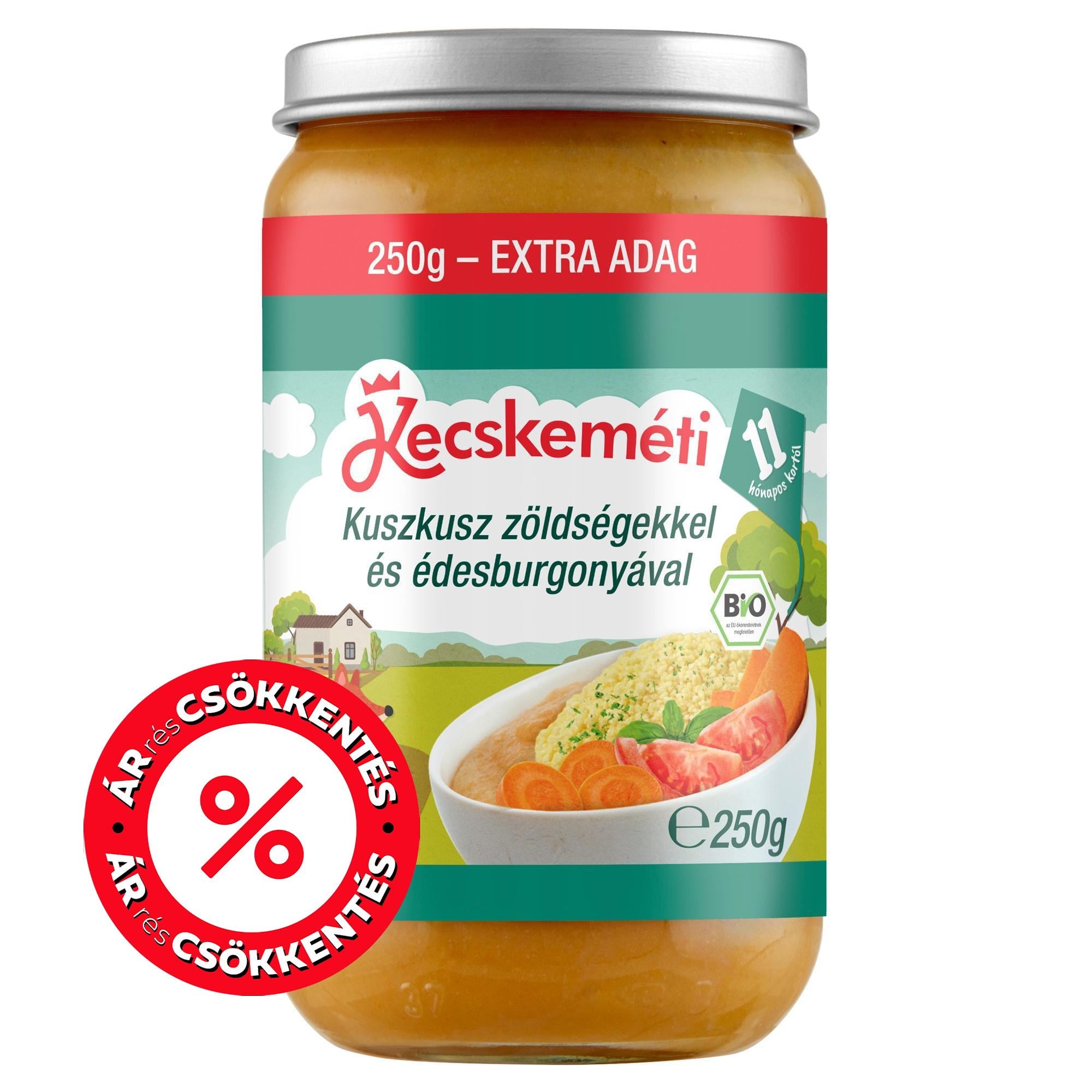 Kecskeméti BIO Kuszkusz zöldségekkel és édesburgonyával, 11 hónapos kortól