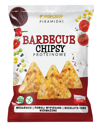 Popcrop Piramids barbecue ízű protein chips