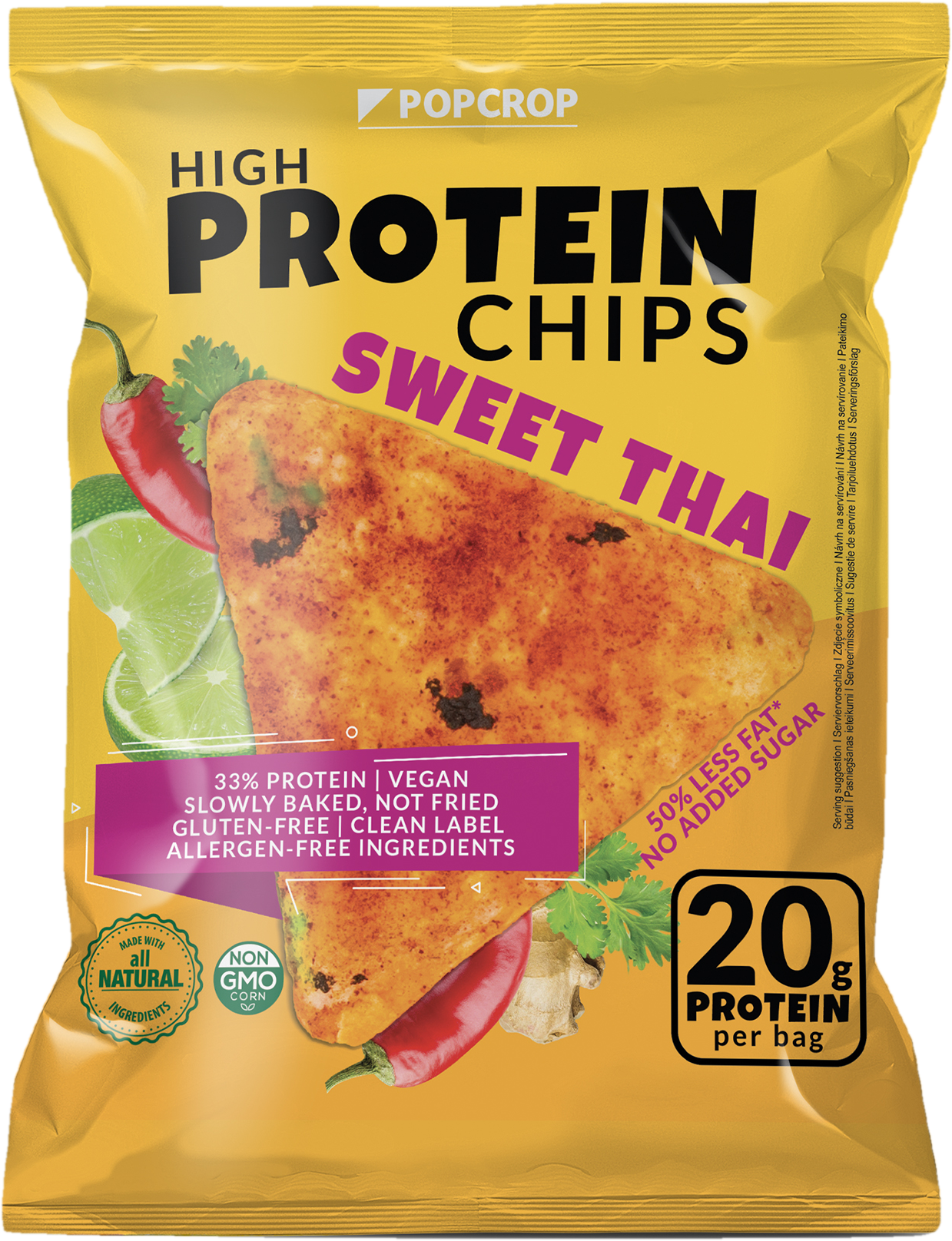 Popcrop High Protein chips Sweet Thai