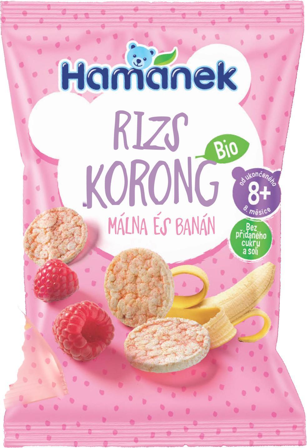 Hamánek BIO rizskorong málna-banán