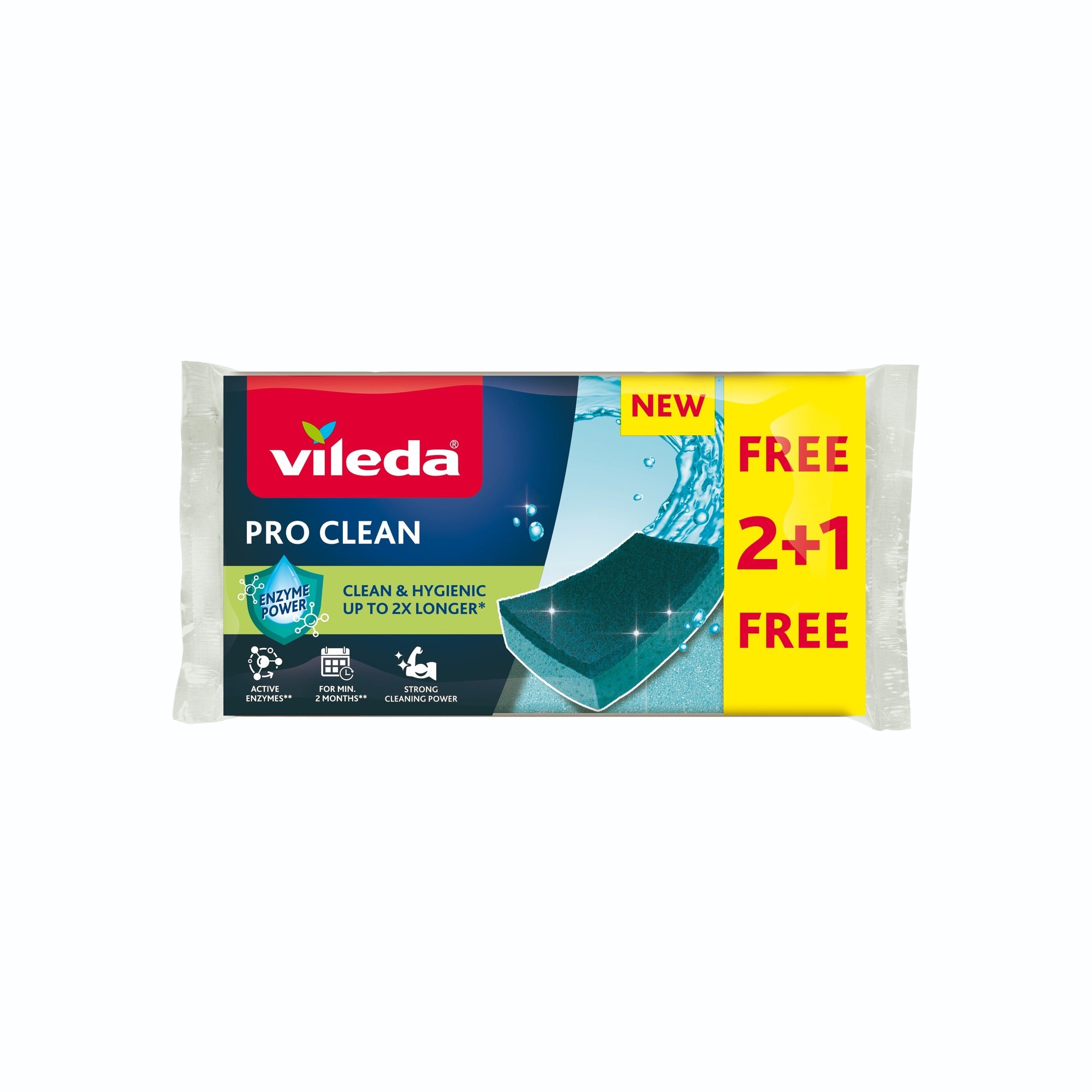 Vileda Pro Clean mosogatószivacs 2+1x