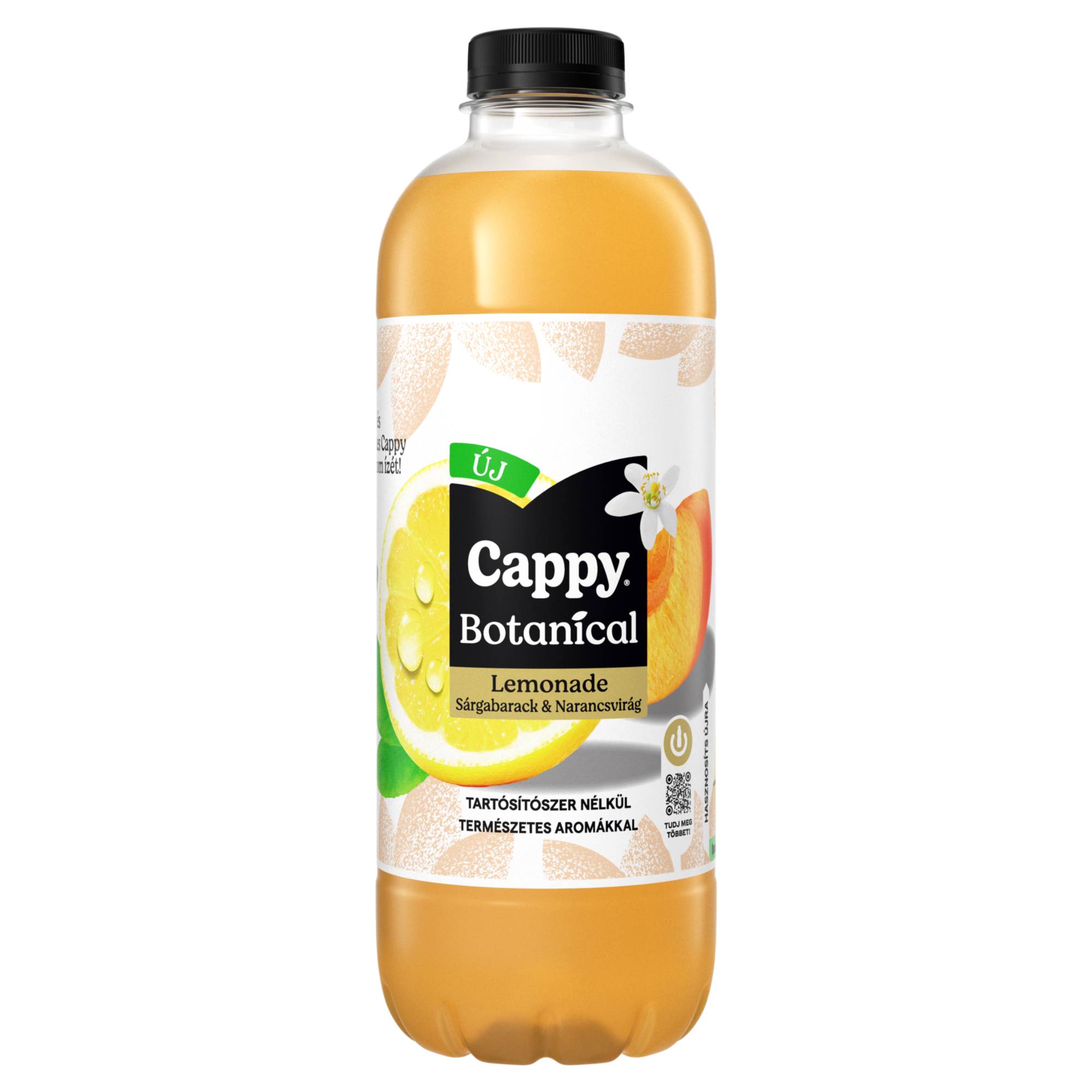Cappy Botanical szénsavmentes citromos üdítőital sárgabaracklével és narancsvirág-kivonattal
