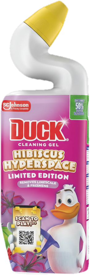 Duck Cleaning Gel WC-tisztító folyadék Hibiscus Hyperspace 750 ml