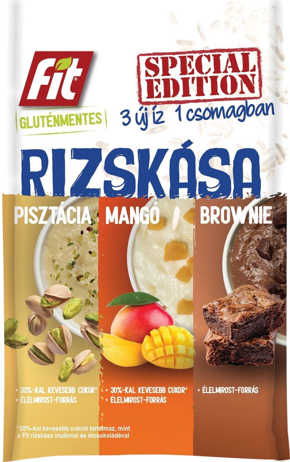 Fit Rizskása Trió Pack Pisztácia - Mangó - Brownie (3x60g)