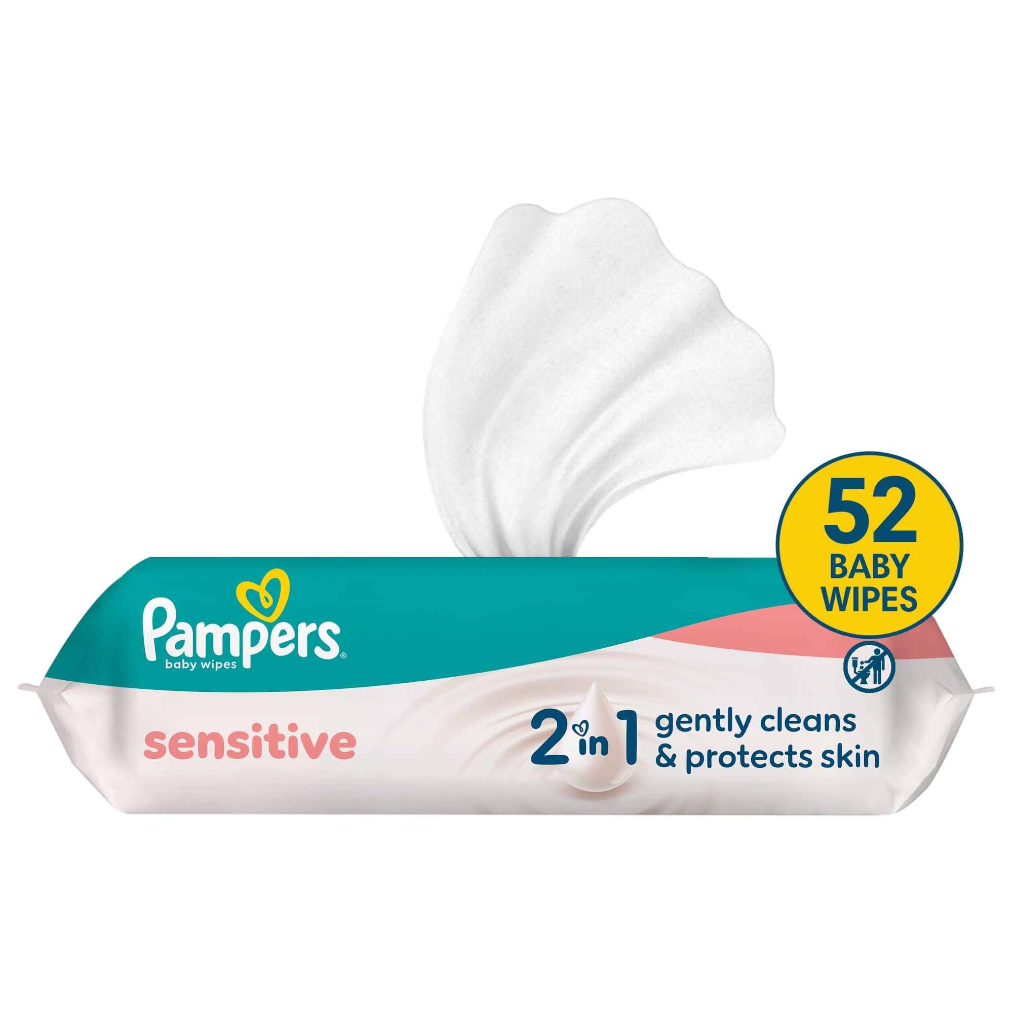 Pampers Sensitive Baby Nedves Törlőkendő, 52 db
