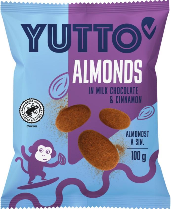 Yutto Fahéjas tejcsokoládéval bevont mandula