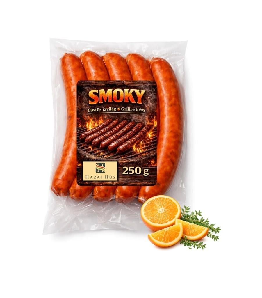 SMOKY grillkolbász narancs-kakukkfű
