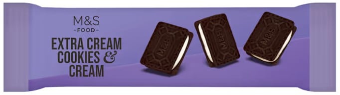 Marks & Spencer Csokoládé ízű kekszek vaníliás töltelékkel