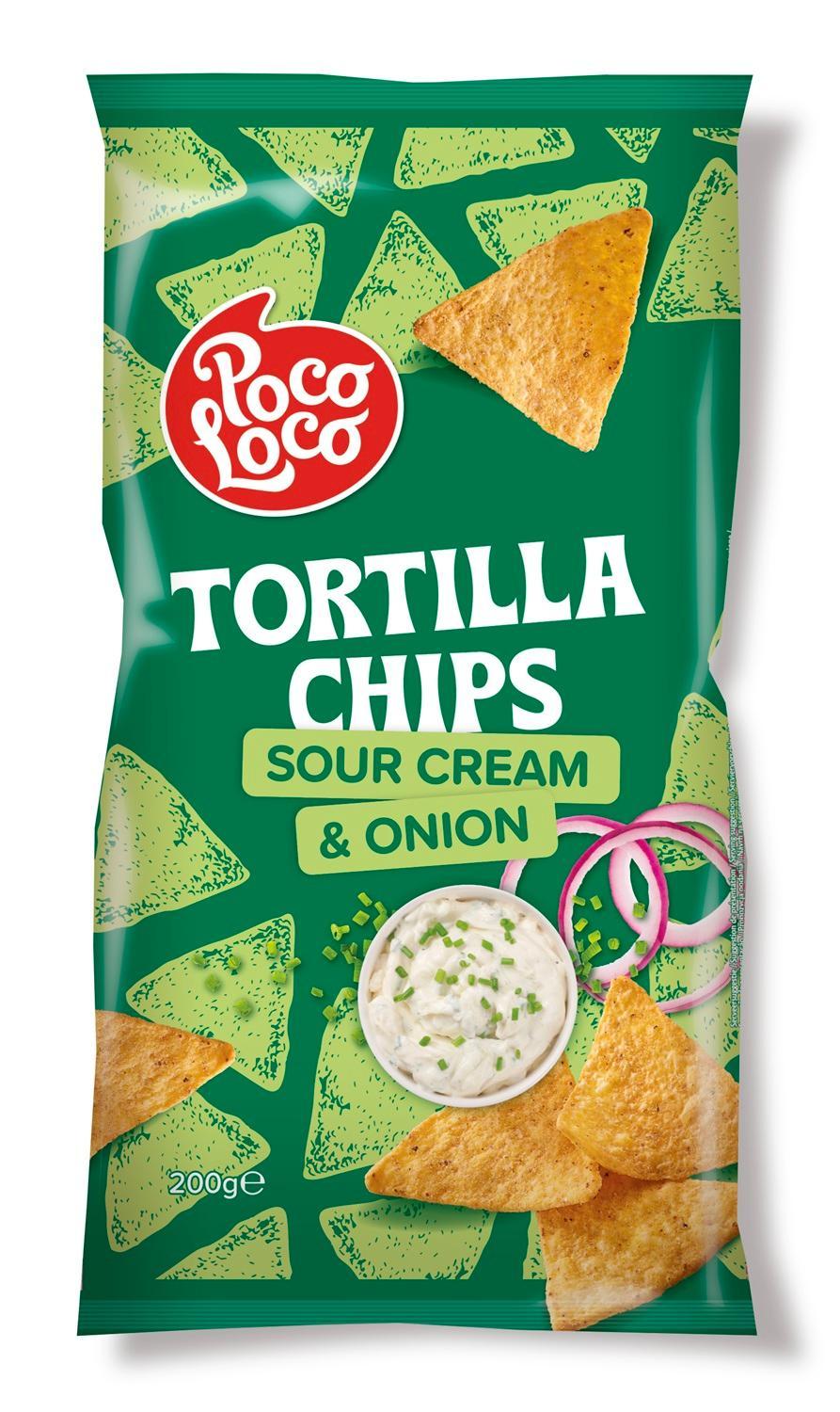 Poco Loco Tortilla Chips hagymás-tejfölös