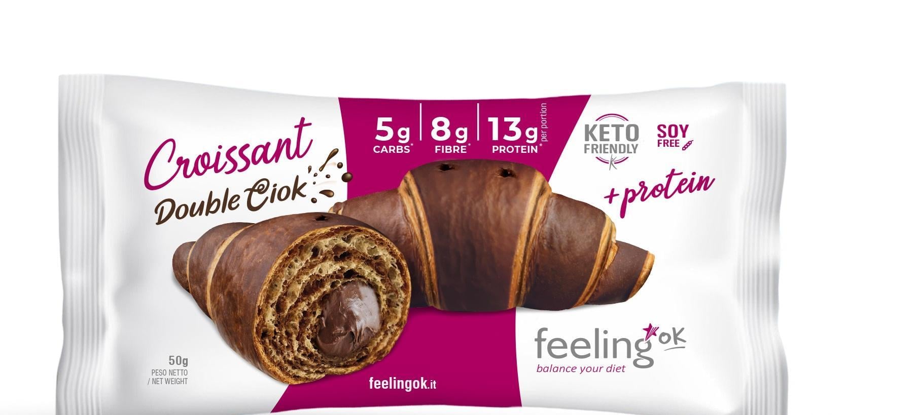 FeelingOK Protein Croissant Dupla csokoládés