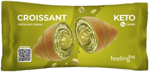 FeelingOK  Protein Croissant Pisztáciás krémmel töltve