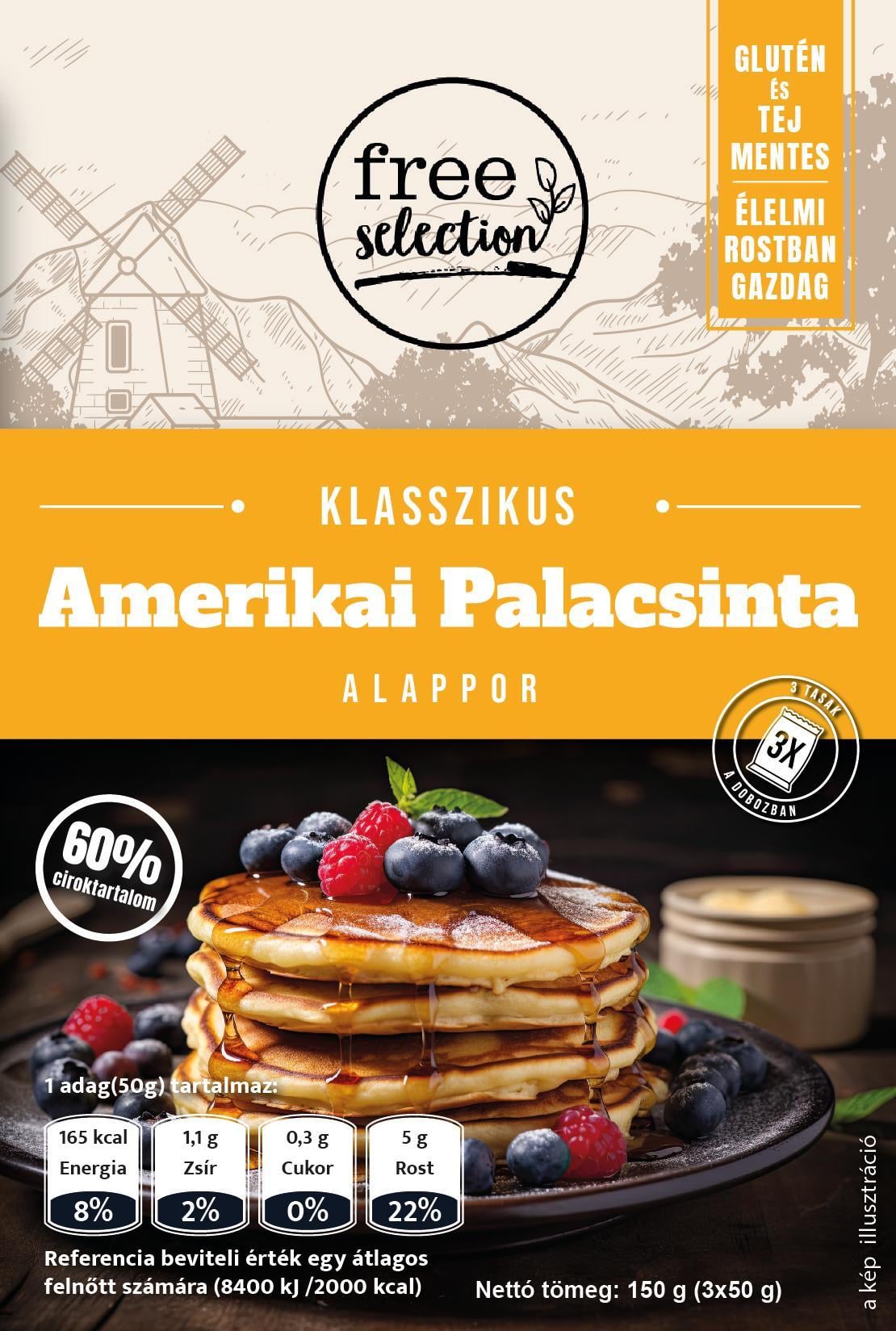 Free Selection Klasszikus Amerikai palacsinta alappor (3db)