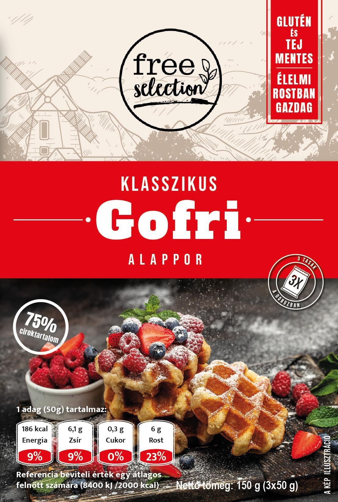 Free Selection Klasszikus Gofri Alappor (3db)