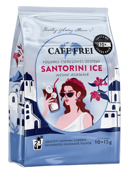 CAFE FREI Santorini ice fűszeres-cseresznyés instant jegeskávé