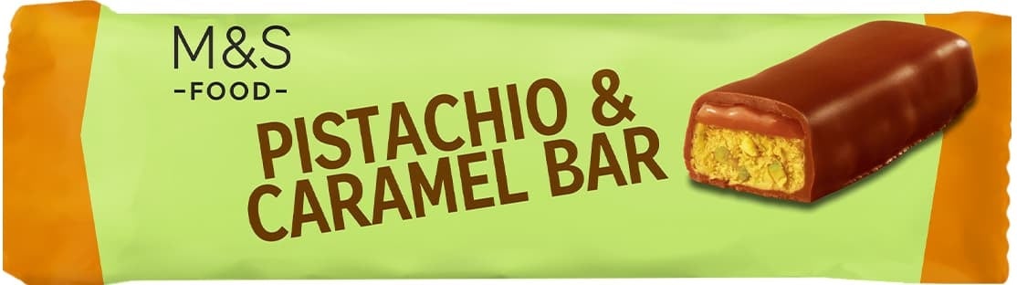 Marks & Spencer Tejcsokoládé pisztácia & karamell töltelékkel