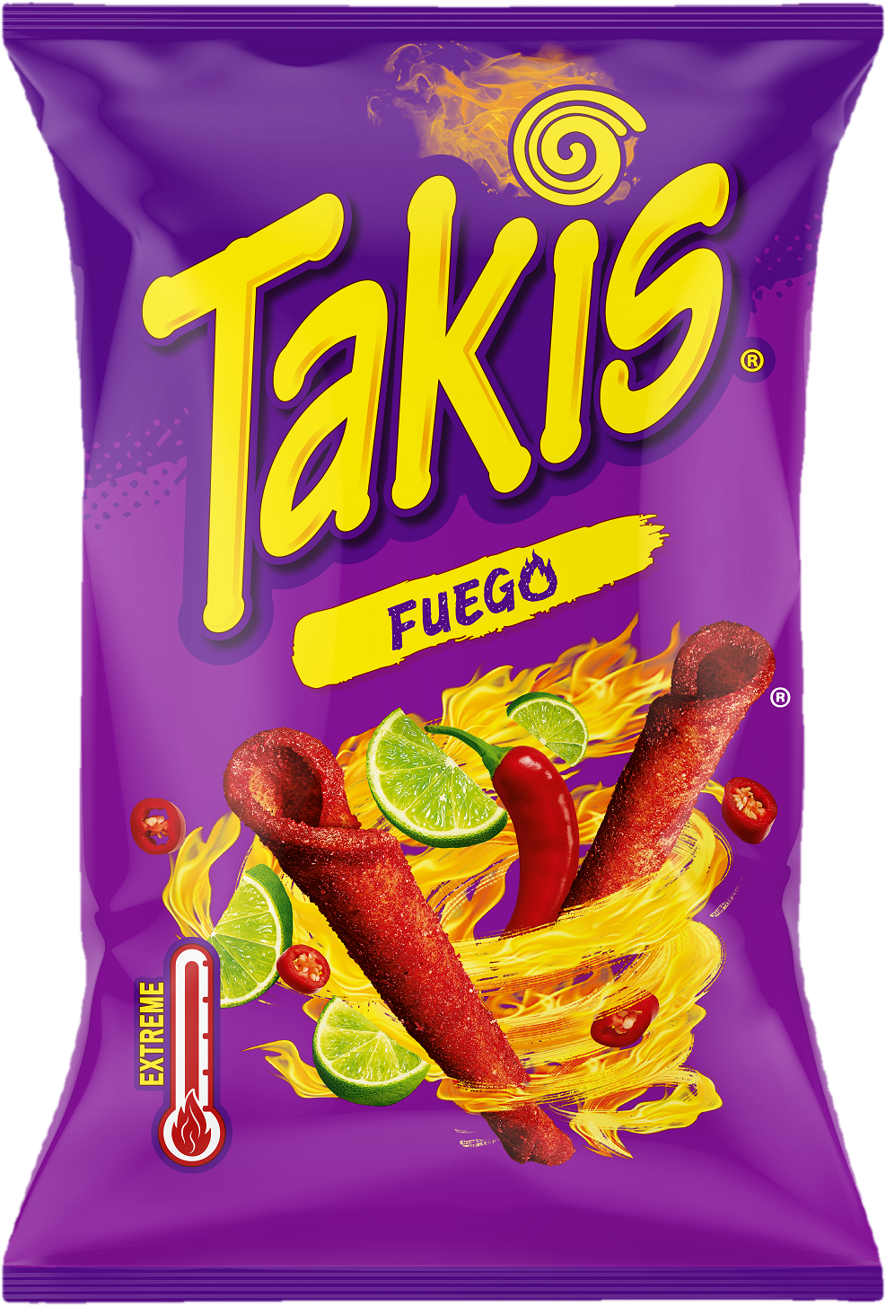Takis Fuego chili és lime ízű tortilla chips