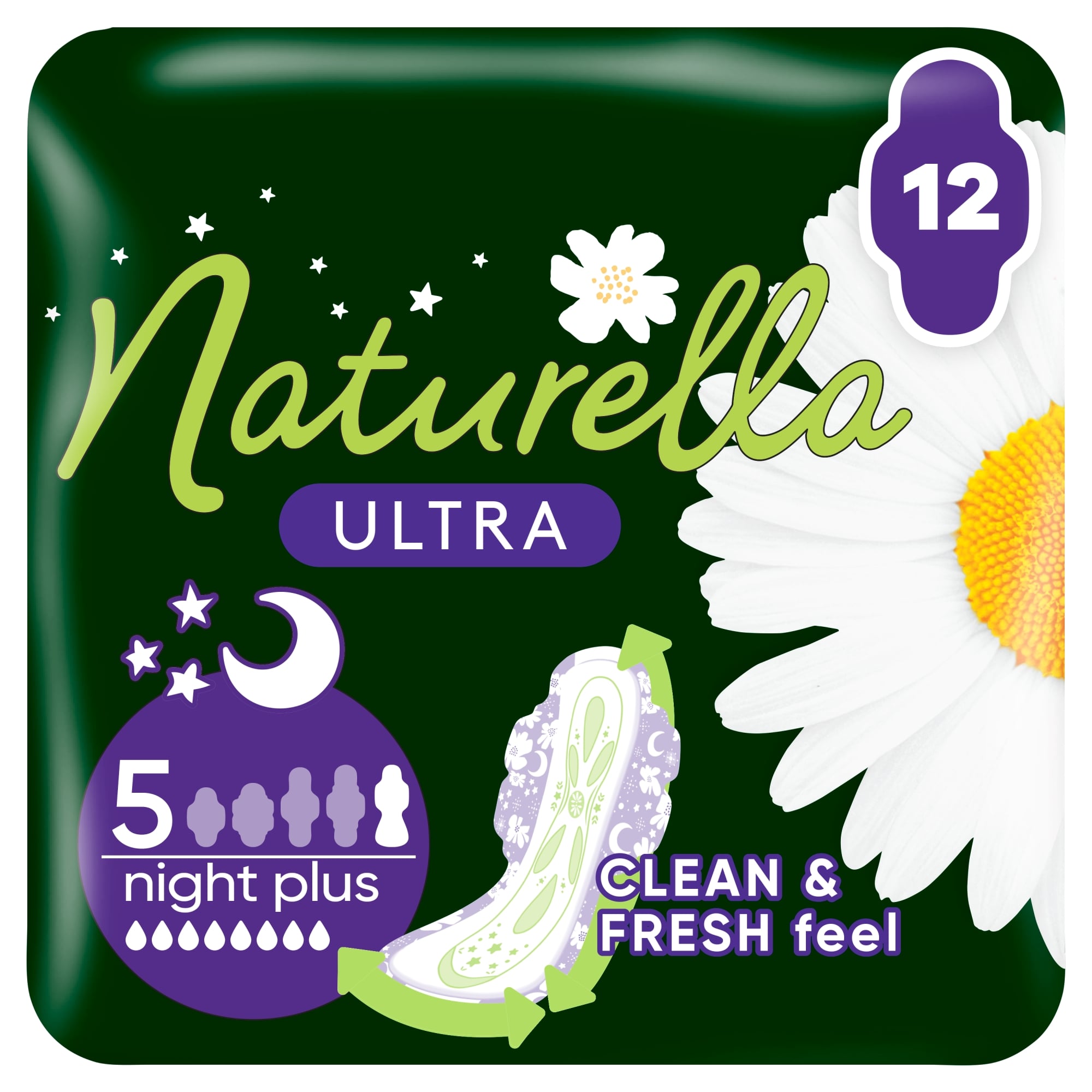 Naturella Ultra Night Plus Egészségügyi Betét, 5-ös méret, 12 db