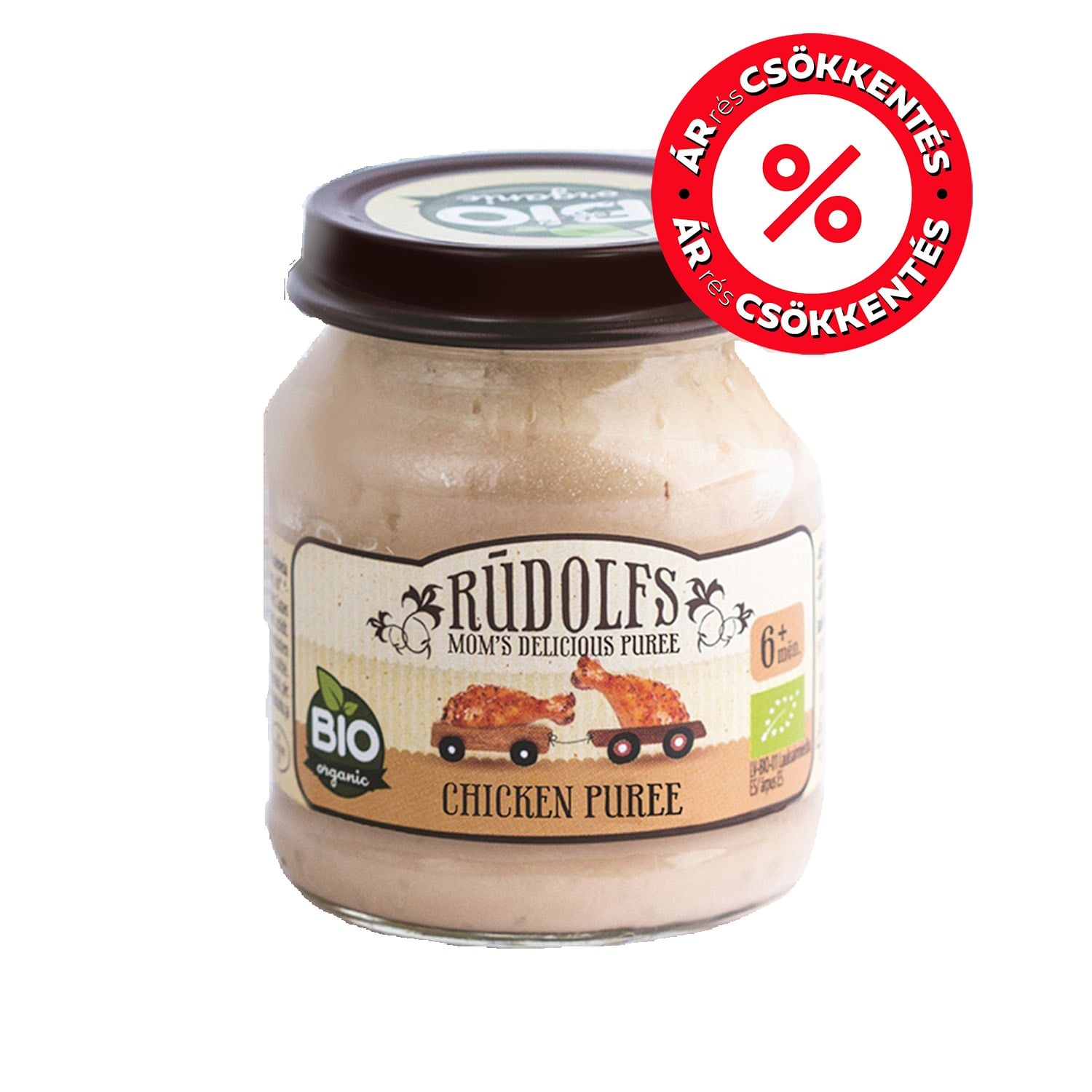 RUDOLFS ORGANIC Bio csirkehúspüré 6 hónapos kortól