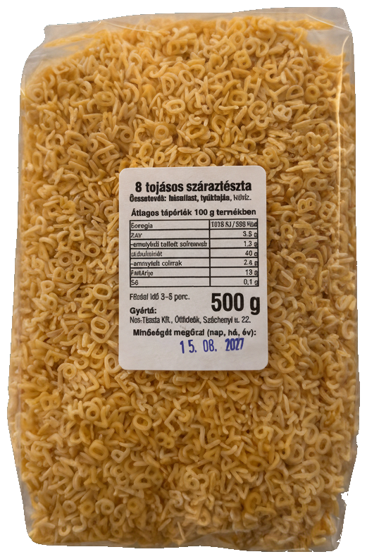 Óföldeáki - 8 tojásos betűtészta