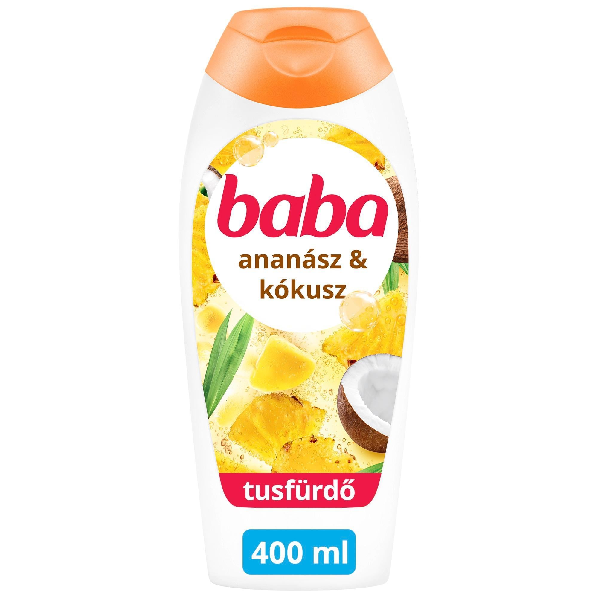 BABA Trópusi Limonádé tusfürdő Kókusz és ananász illat, 400 ml