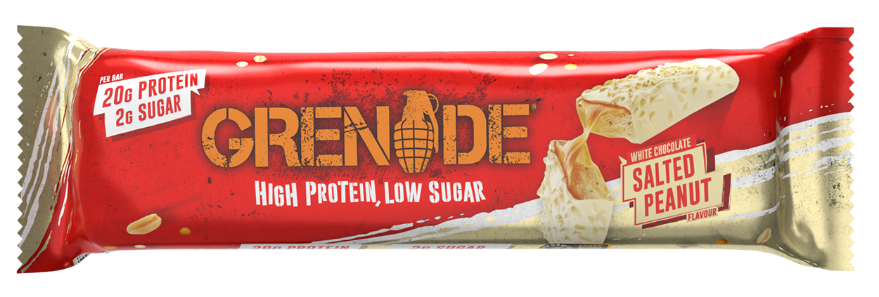 GRENADE Protein szelet fehércsokoládéval és sós mogyoróval