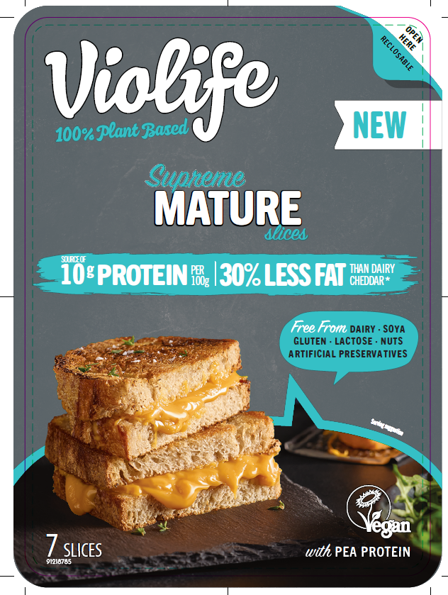 Violife Supreme Cheddar jellegű szeletek