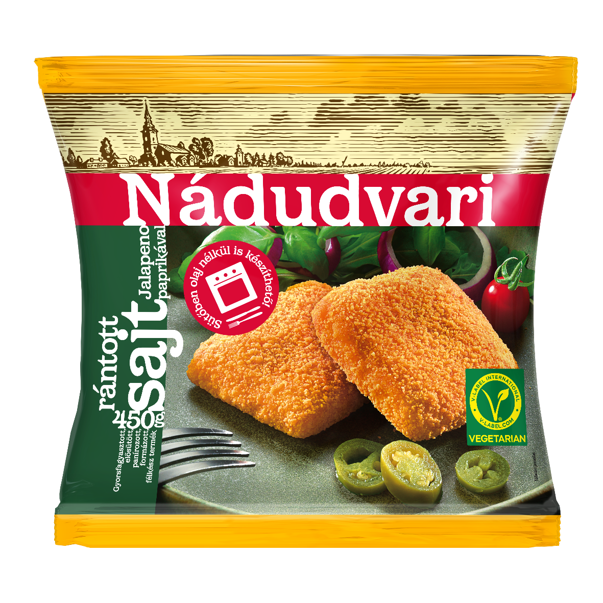 Nádudvari rántott sajt jalapeno paprikával