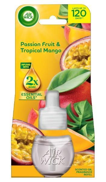 Air Wick elektromos légfrissítő utántöltő, Trópusi mangó és maracuja illat, 19ml