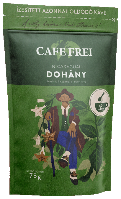 Cafe Frei Dohány ízesítésű azonnal oldódó kávé