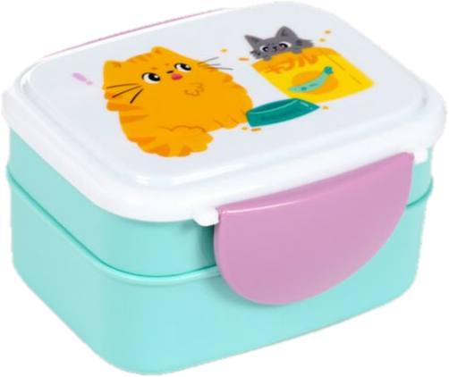 Beans &Társai Macskák  -Bento ételhordó doboz evőeszközzel