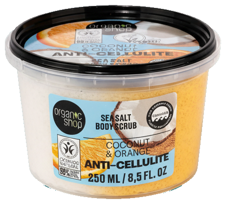 Organic Shop “Anti-Cellulite” tengeri sós testradír kókusszal és naranccsal