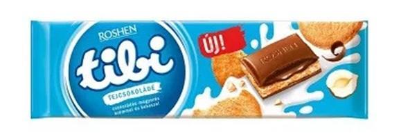 tibi tejcsokoládé csokoládés mogyorókrém  és keksz