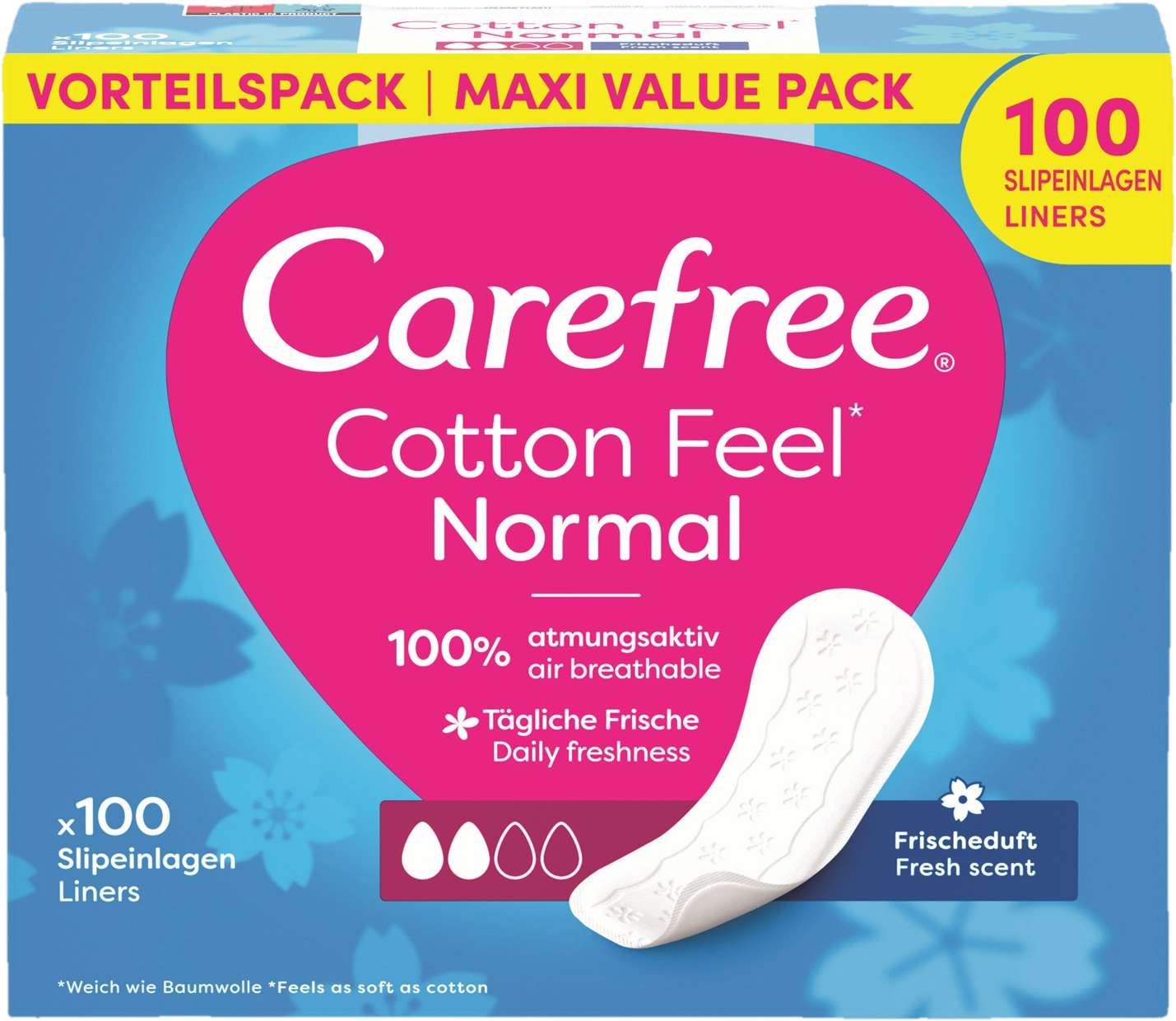 Carefree Cotton Feel Normal tisztasági betét friss illattal
