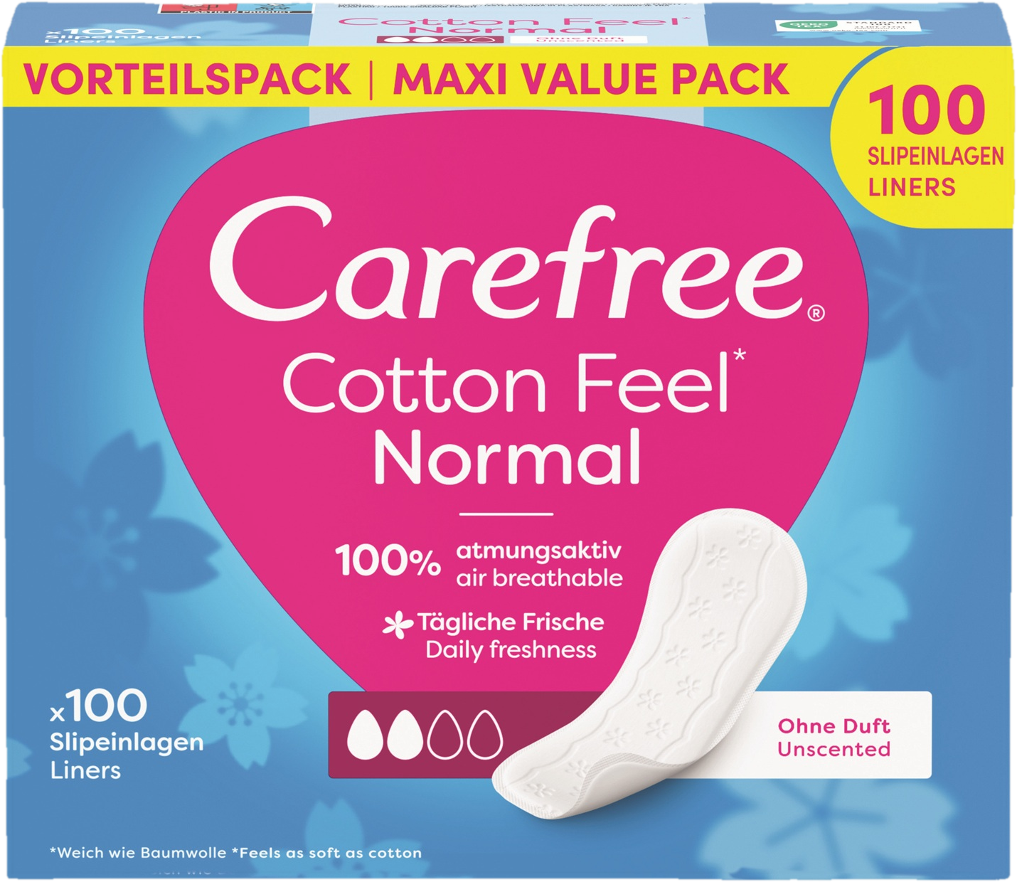 Carefree Cotton Feel Normal illatanyagmentes tisztasági betét