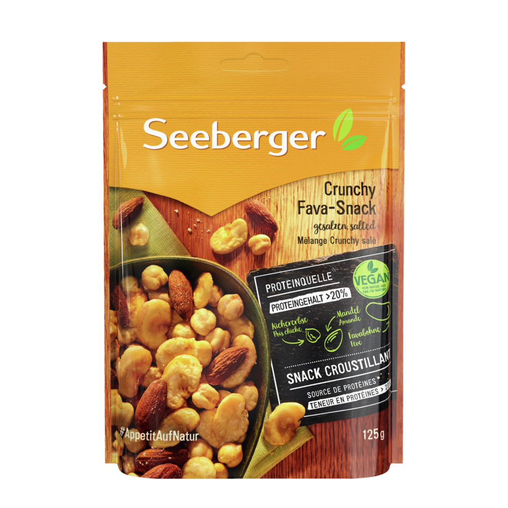 Seeberger ropogós Fava snack, sózótt