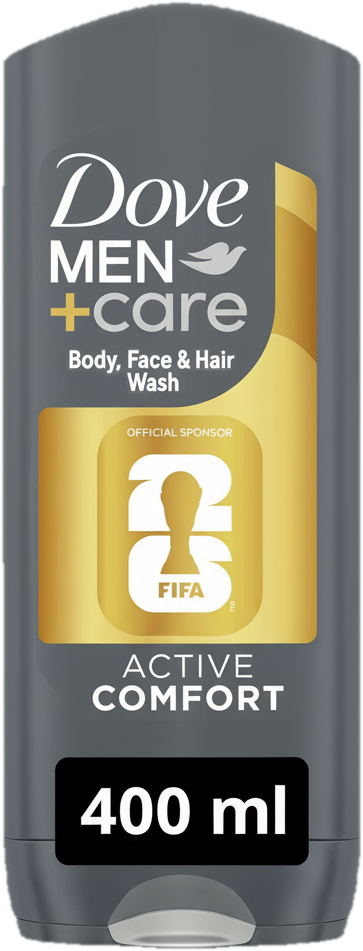 Dove Men+Care Active Comfort FIFA limitált kiadású tusfürdő, 400 ml