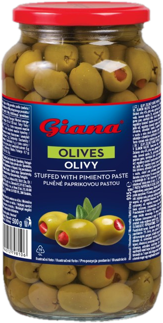 GIANA Zöld olívabogyó paprikával magozott