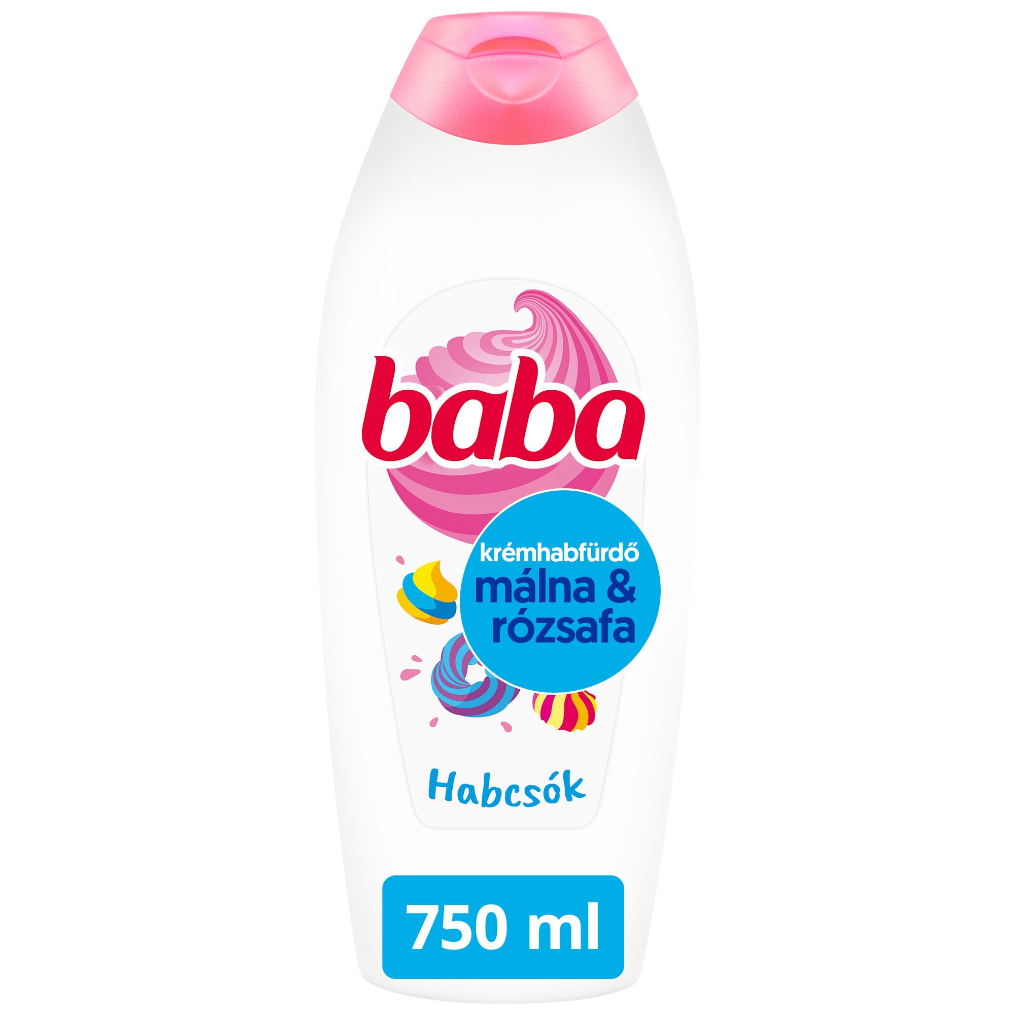 Baba Málna és rózsafa illatú habfürdő, 750 ml