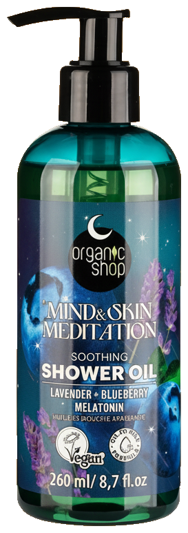 Organic Shop Nyugtató tusolóolaj levendulával, áfonyával és melatoninnal
