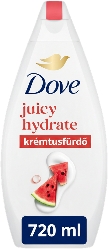 Dove Juicy Hydrate dinnye illatú krémtusfürdő, 720 ml