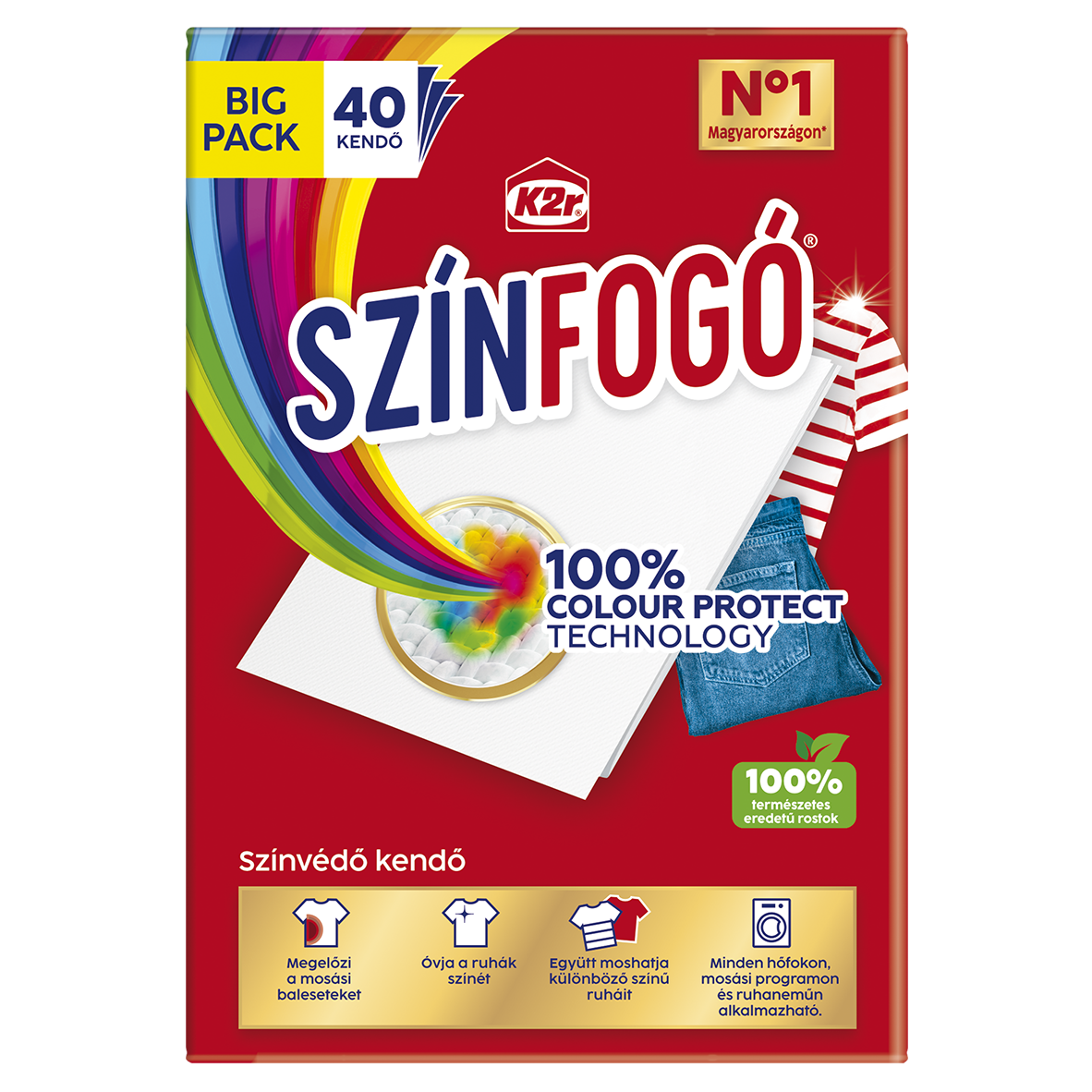 K2R Színfogó Teljes Védelem+ 40 kendő