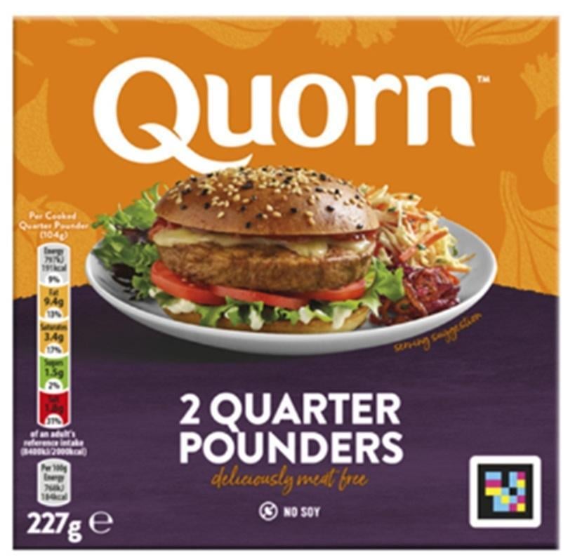 Quorn növényi alapú burger enyhén pikáns ízesítéssel