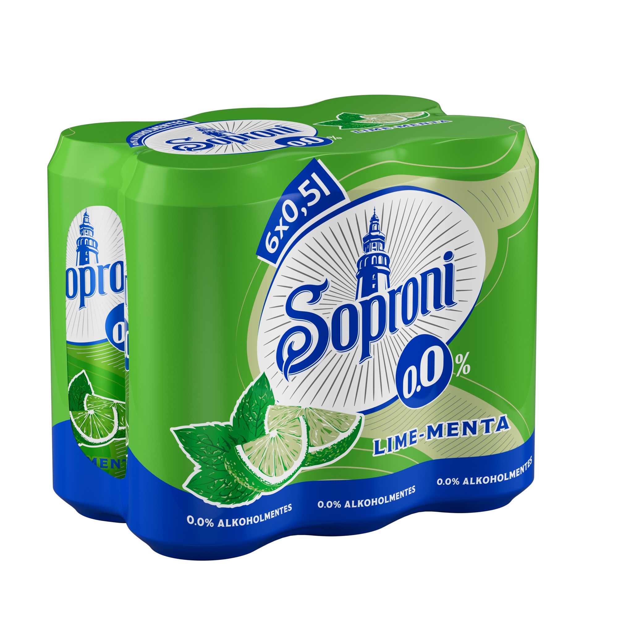 Soproni 0,0%  lime-menta Multipack