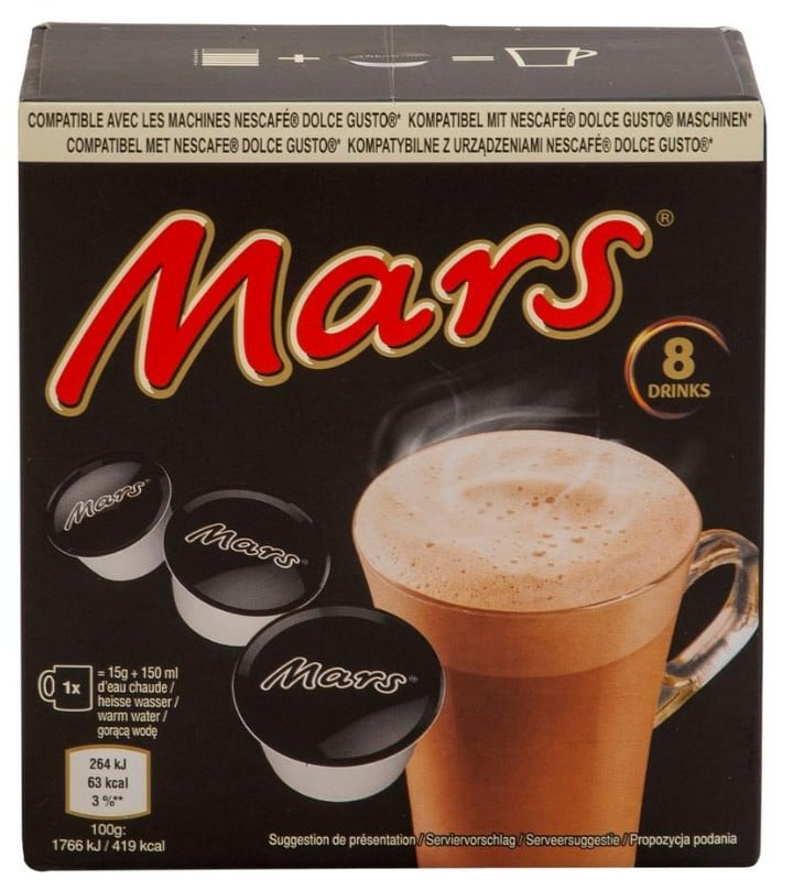 Mars kakaópor karamell ízesítéssel Dolce Gusto kompatibilis kapszula