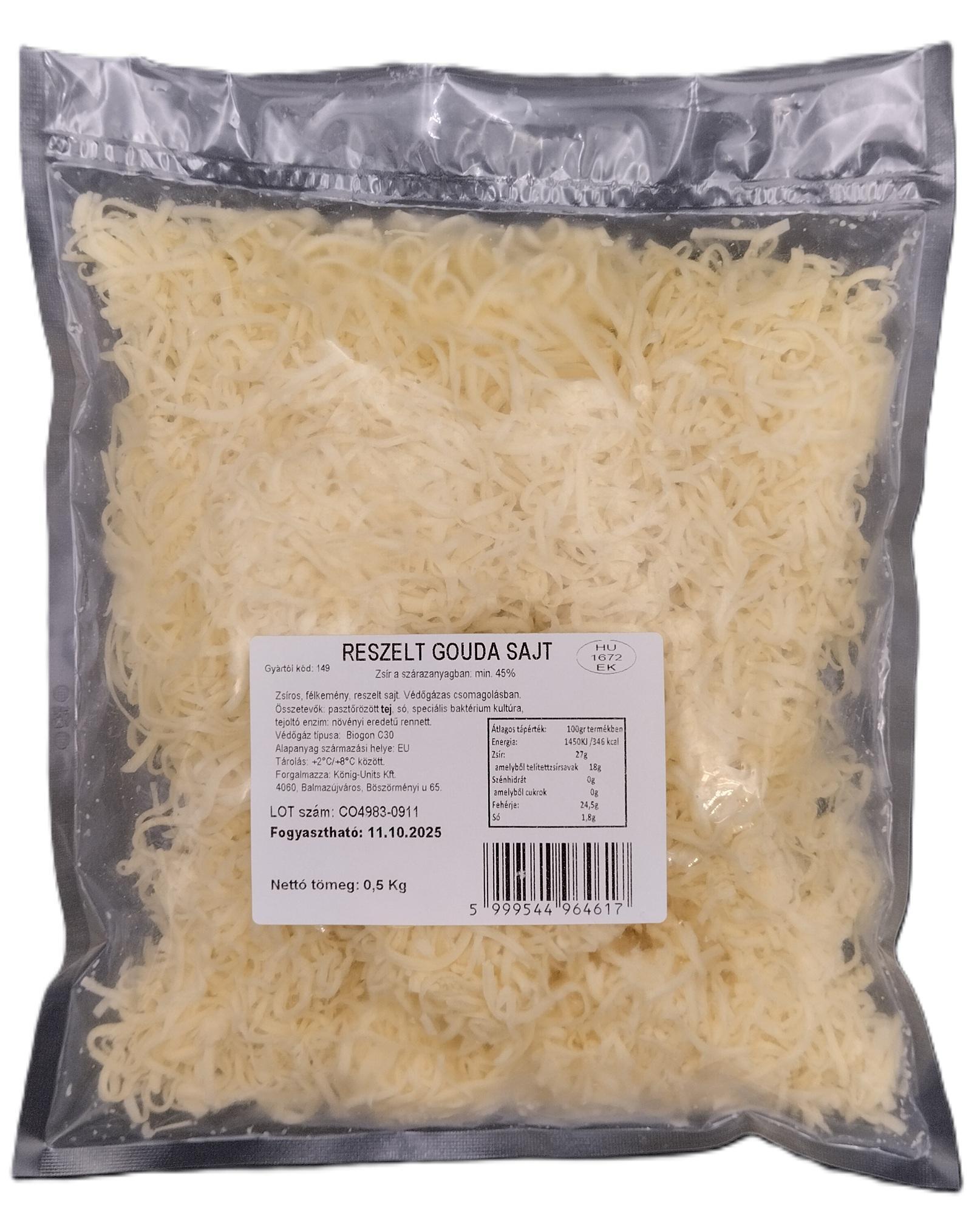 Reszelt Gouda sajt