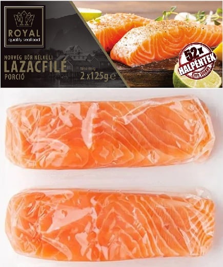 Royal bőr nélküli lazacfilé-porció