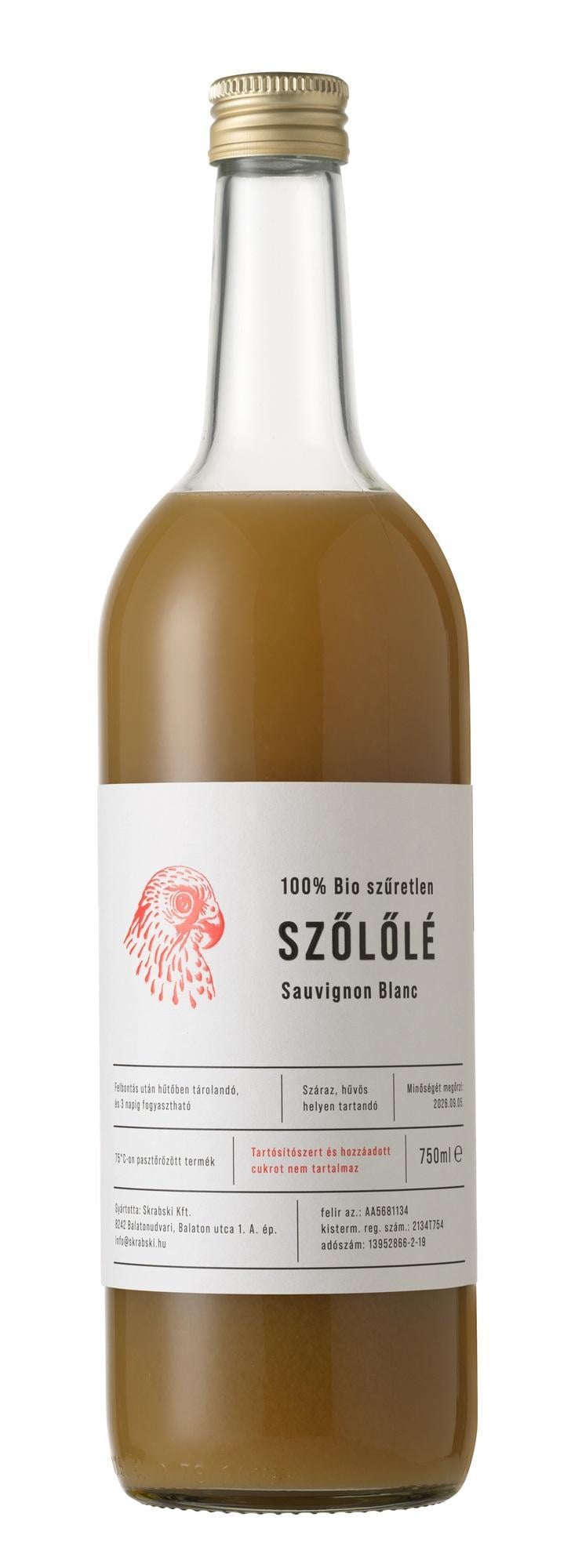 Skrabski Bio Sauvignon Blanc 100% Szőlőlé