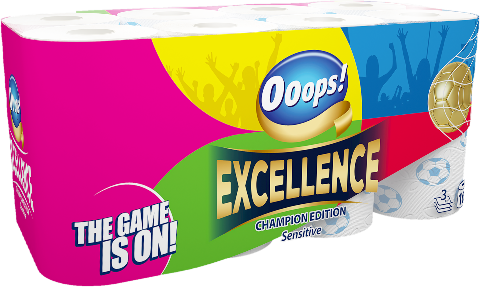 Ooops! Excellence Champion edition  Toalett papír 3 rétegű 16 tekercs