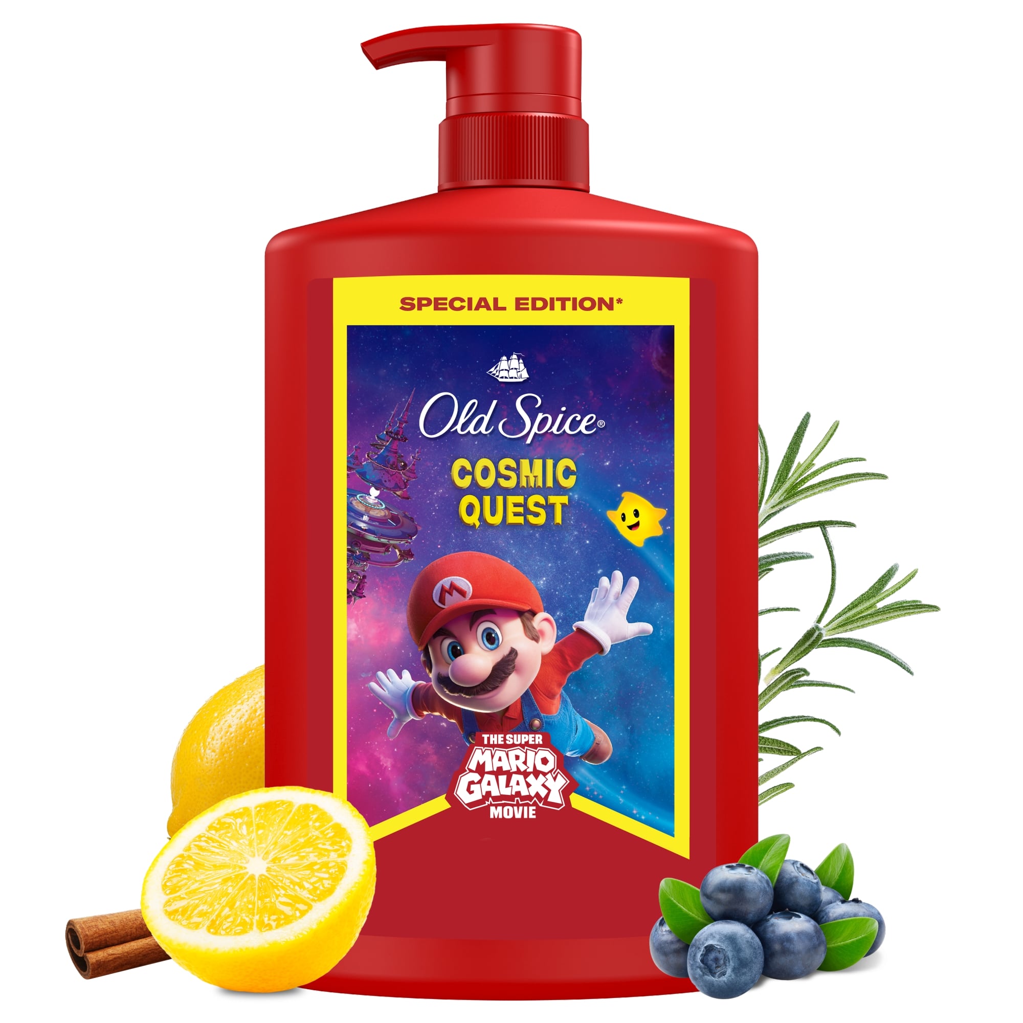 Old Spice Bearglove 3 az 1-ben Tusfürdő és Sampon, Super Mario Edition, 1000 ml