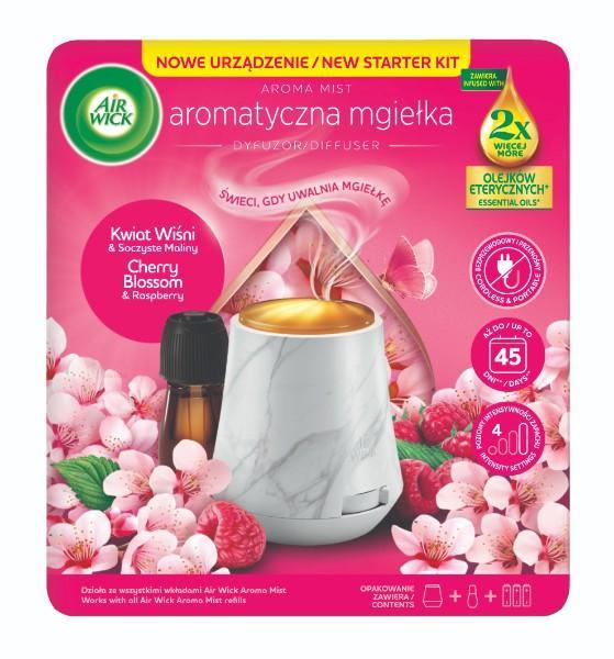 Air Wick Aroma Diffúzor készülék, Cseresznyevirág és málna illat, 20ml